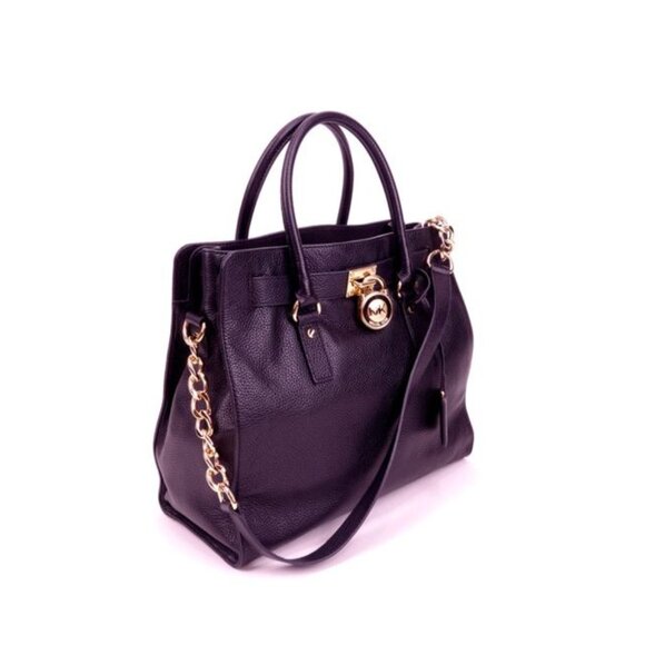 Michael Kors Hamilton in Pebble Leather- Black - Picture 1 of 6